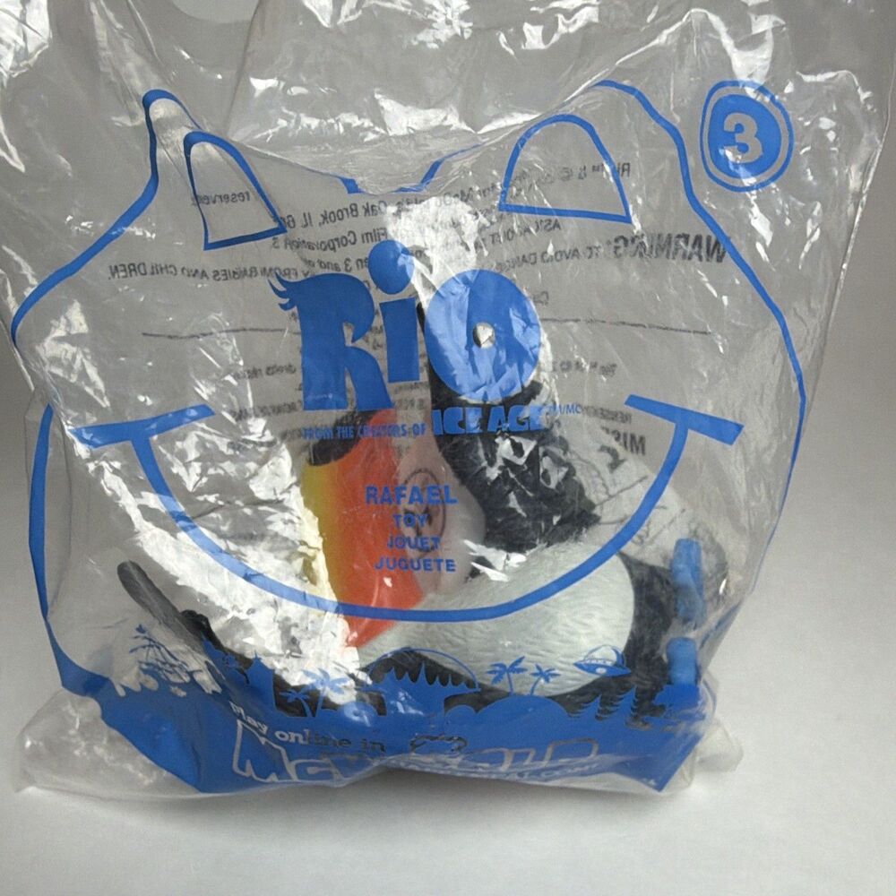 McDonald's Happy Meal Toy Rio Rafael Figure #3 2011 Sealed Bag